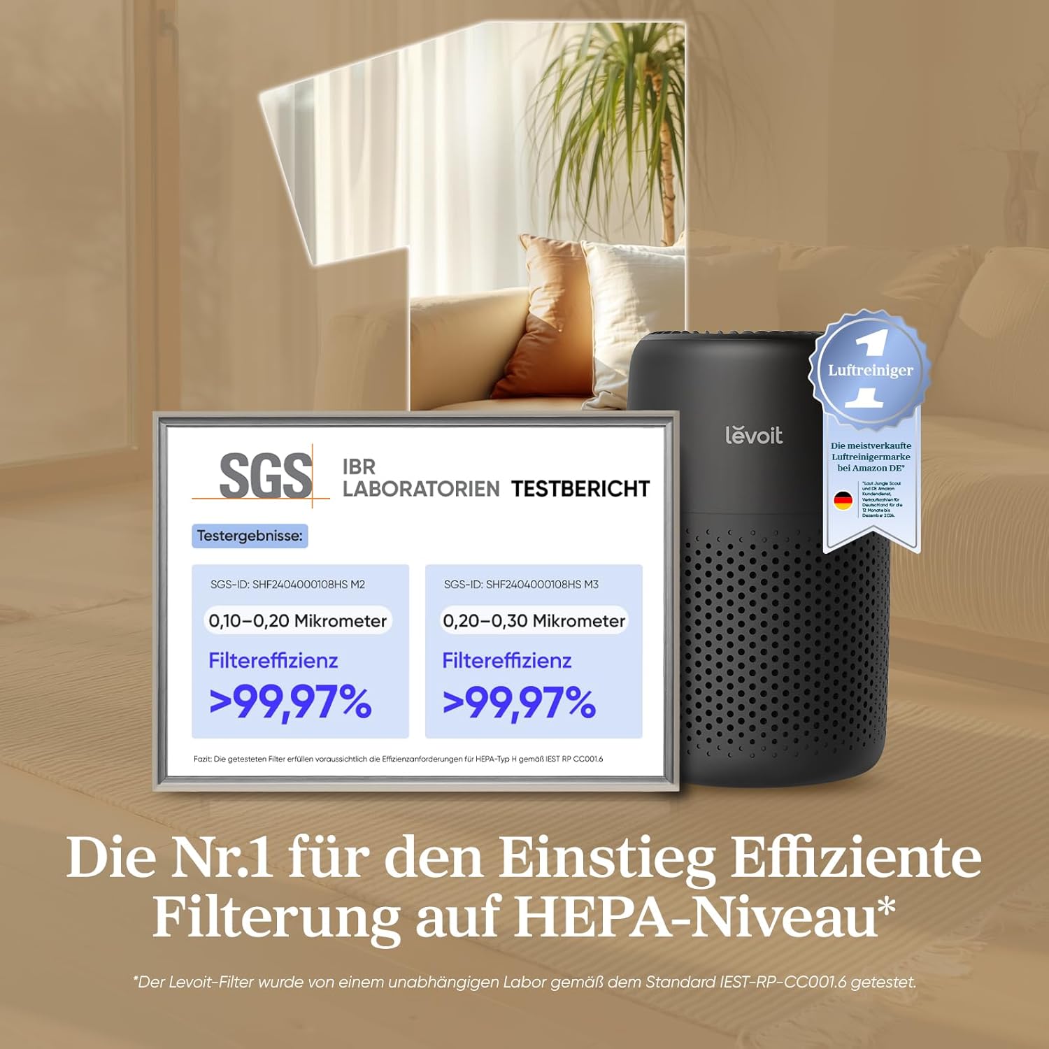 LEVOIT Luftreiniger mit Aromatherapie, Luftreiniger für Schlafzimmer, 3-in-1 HEPA-Aktivkohlefilter gegen Schimmel und Staub, Energieverbrauch 7 W, leiser Betrieb, 3 Geschwindigkeiten, Core Mini Black – Bild 2