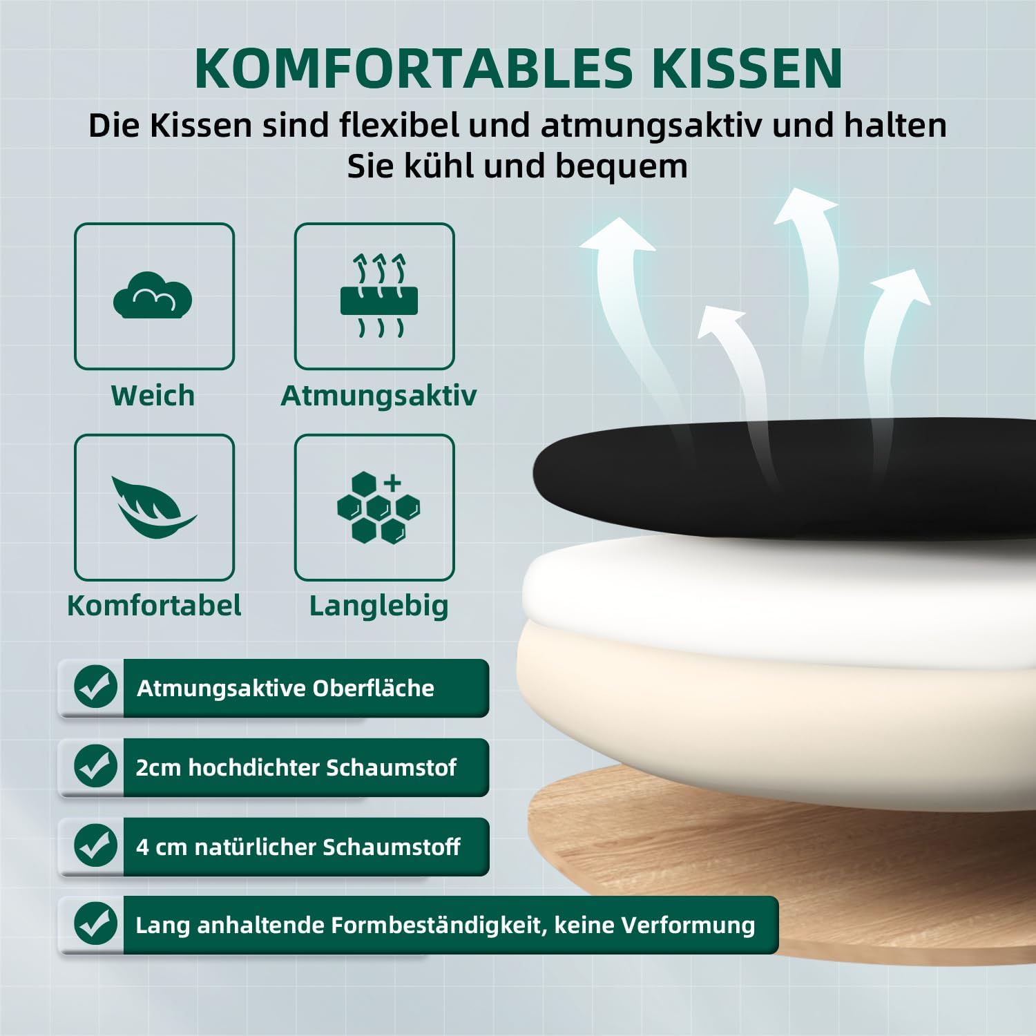 Ergonomischer Bürostuhl mit klappbaren Armlehnen, verstellbare Lordosenstütze, Wippfunktion bis 125°, höhenverstellbar, Netzstuhl, schwarz – Bild 8