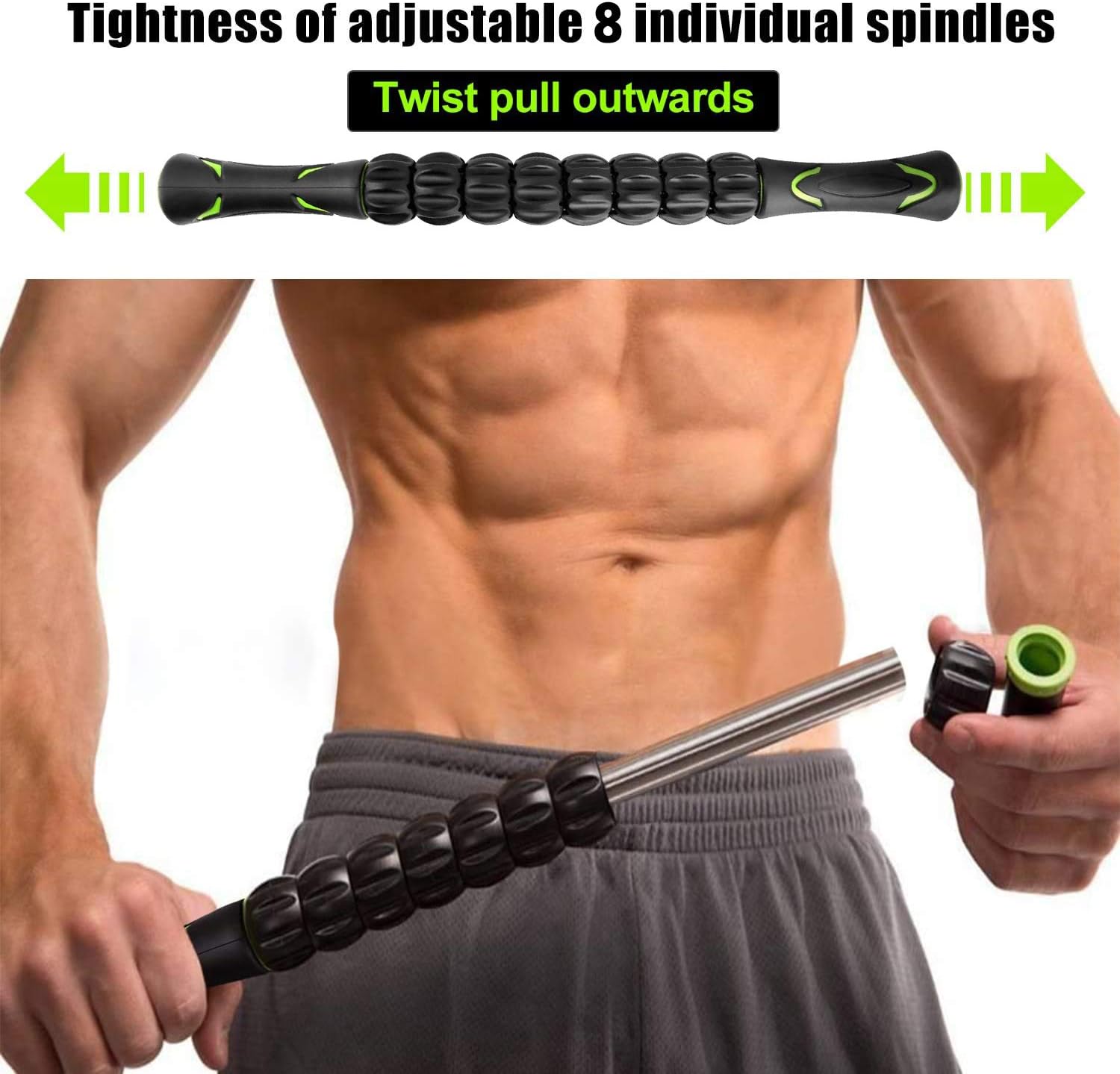 CHAOCHI Massage Roller Muscle Roller Stick – Ultra-tragbares Massagegerät, Tiefenmassagerolle für Triggerpunkte – Linderung von Muskelkater – Physiotherapie – Bild 5