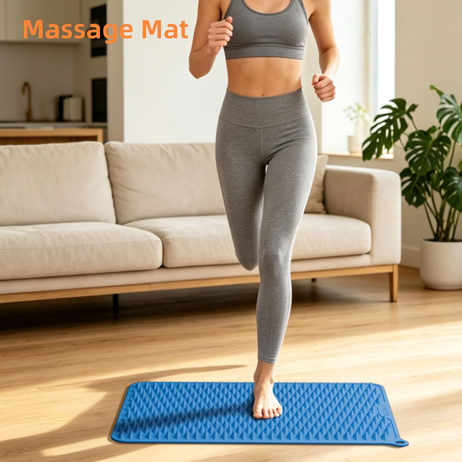 Akupressurmatte für Fußmassage, Silikon-Fußreflexzonenmatte, tragbare Fußmatte zur Linderung von Plantarfasziitis und Muskelentspannung – Bild 2