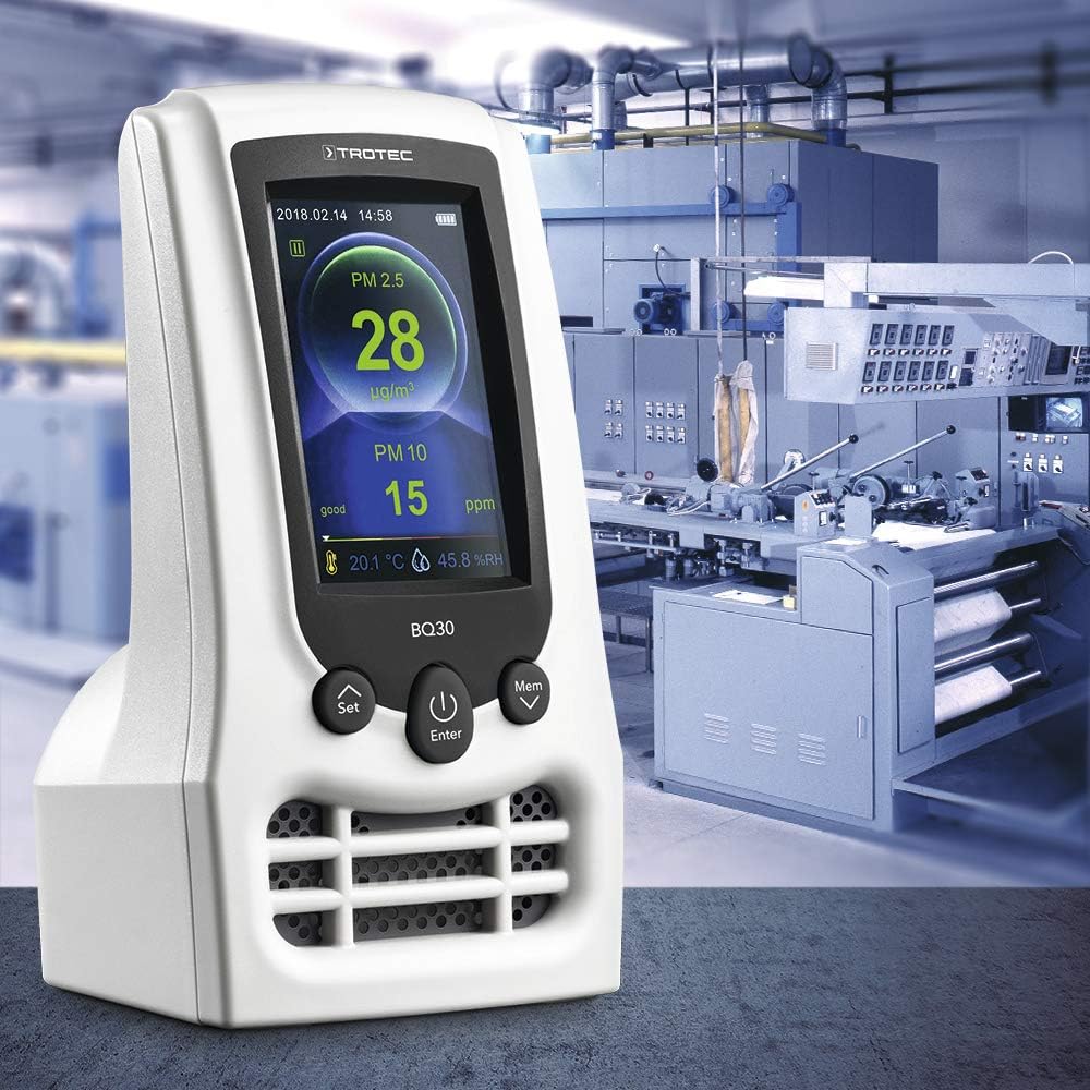 TROTEC CO2-Luftqualitätsmonitor und Partikelmessgerät BQ30 CO2-Ampel, Luftqualitätsmessungen, Kontrolle von Feinstaub und CO2-Belastung – Bild 6