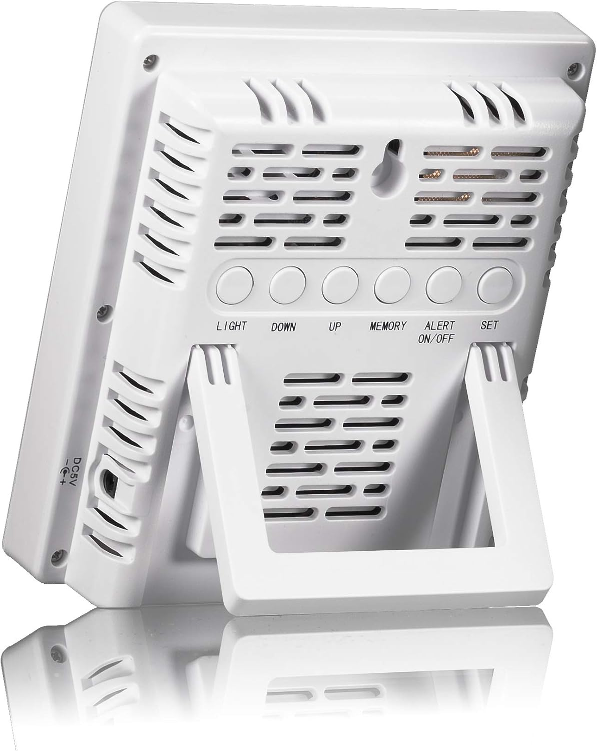 Bresser Smile CO2-Luftqualitätsmonitor, Luftqualität, Raumluftmessgerät mit Kohlendioxid-Detektor und Luftfeuchtigkeits- und Temperaturanzeige, Lüftungsempfehlungen, weiß – Bild 2