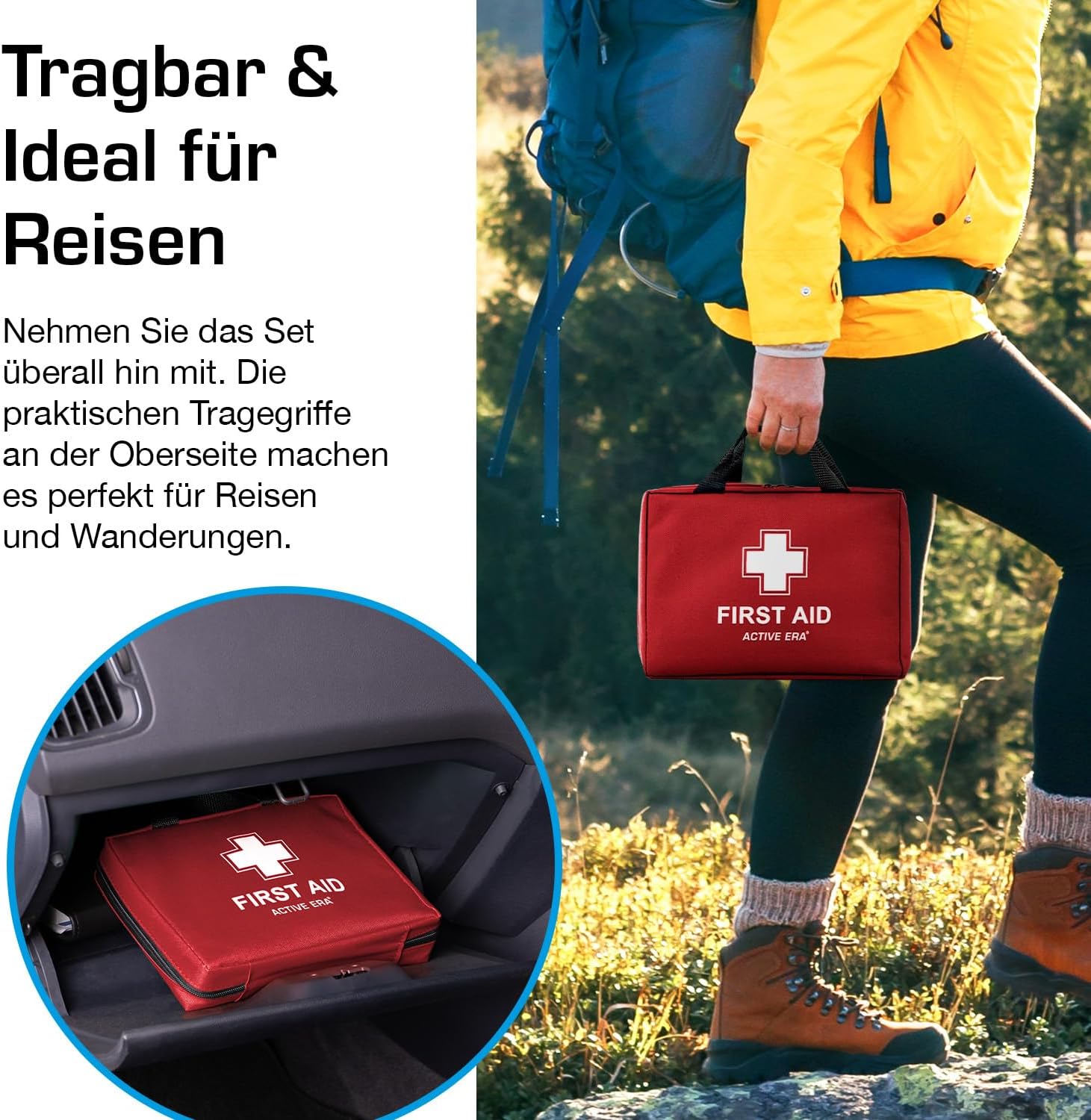 Active Era Premium Erste-Hilfe-Set – 320-teiliges Erste-Hilfe-Set – Notfallausrüstung inklusive CPR-Maske, Pflaster, Rettungsdecke für Zuhause, auf Reisen oder als Erste-Hilfe-Set im Freien – ISO 13485 – Bild 6
