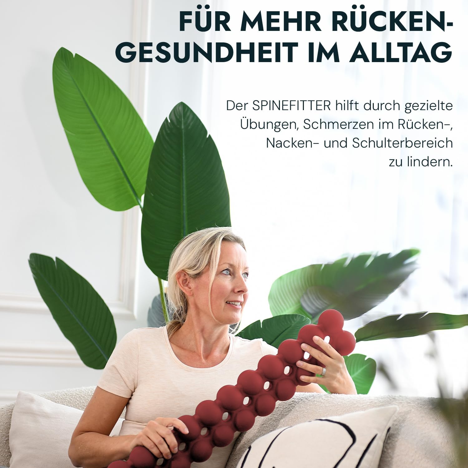 Spinefitter von Sissel Red | Massagegerät für Rücken & Gleichgewicht | Rückentrainer löst Verspannungen und Blockaden | Ideal für Pilates und Yoga | Zur Entspannung der Wirbelsäule | Für Zuhause und Praxis – Bild 5