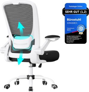 SONGMICS OBN37WT Ergonomischer Bür...