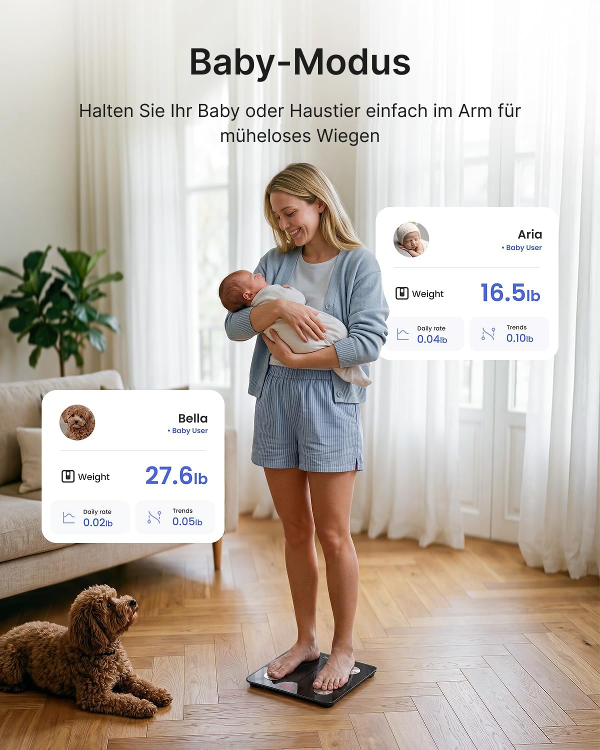 Renpho Körperfettwaage, digitale Personenwaage, Bluetooth-Körperanalysewaage mit App, smarte Waage für Körperfett, BMI, Muskelmasse, Protein, BMR – Bild 6