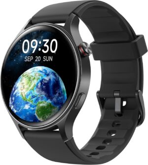Smartwatch Herren rund mit Telefonf...