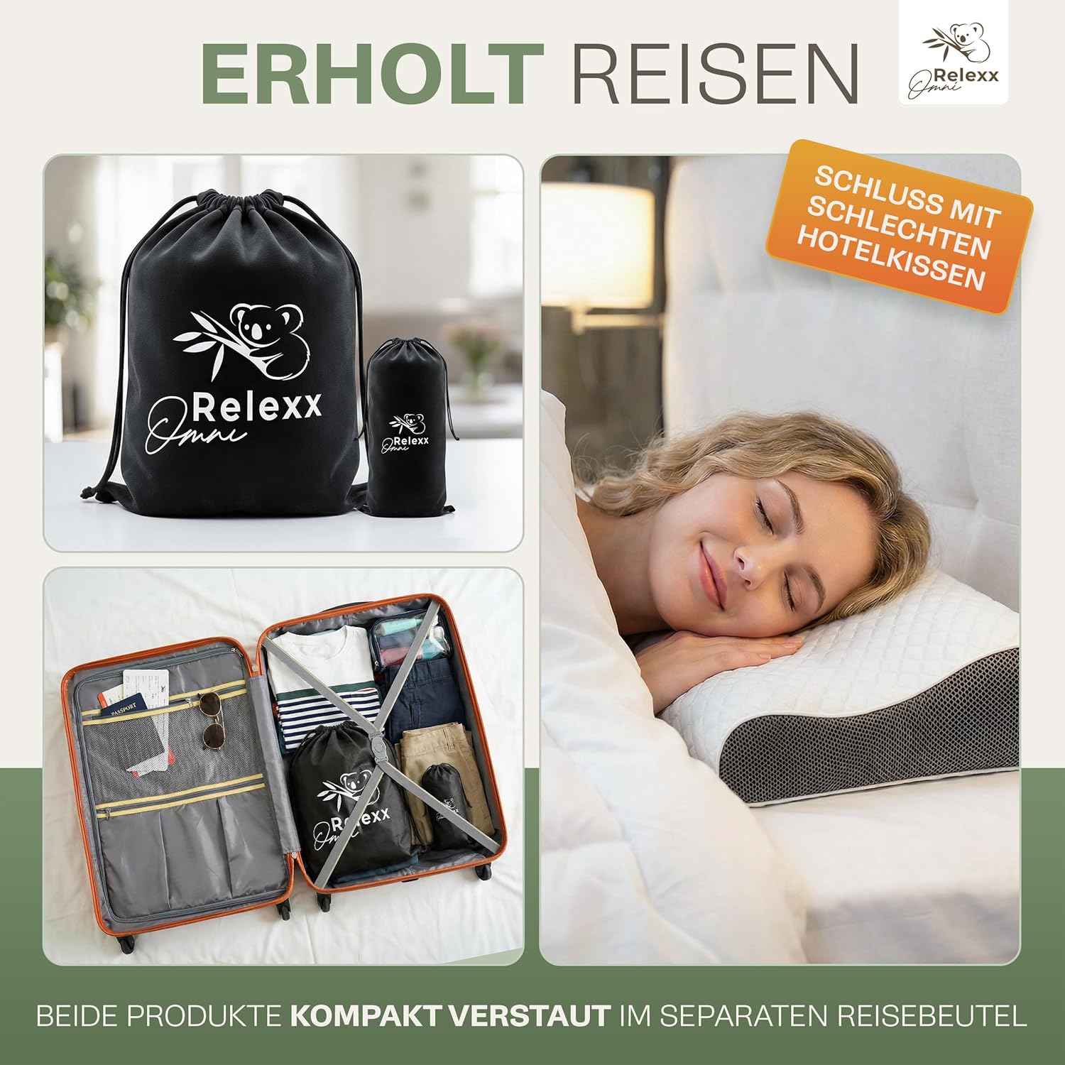 Ergonomisches Nackenstützkissen, atmungsaktives Kissen zur Entspannung, aus weichem Memory-Schaum, Nackenkissen, Seitenschläferkissen, Reisekissen, Kopfkissen – Bild 6
