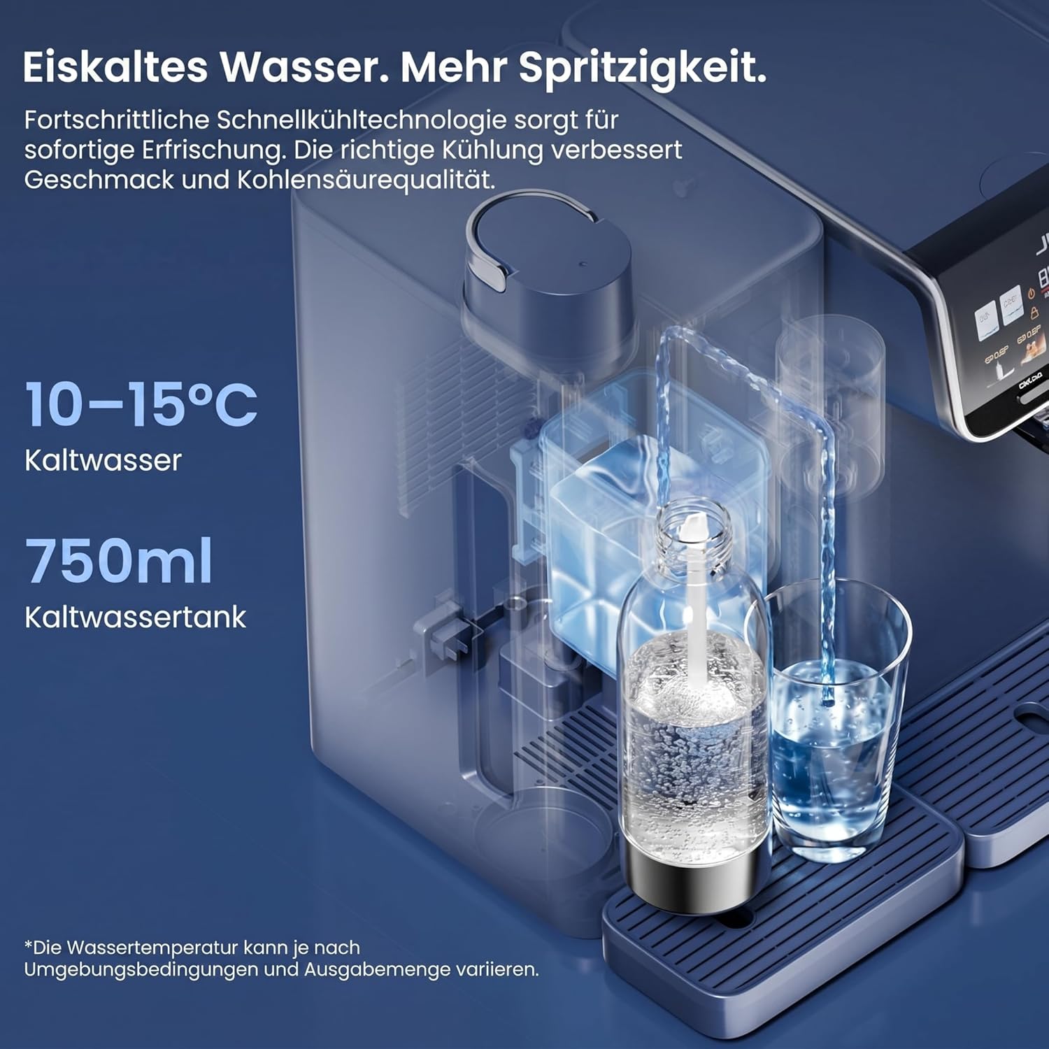 JIMMY M9 Pro + S9 Osmoseanlage mit Wassersprudler, Umkehrosmose-Wasserfilter für Trinkwasser, 7-stufige Filterung und Mineralien, 3S-Heizung, Kaltwasser, Echtzeit-TDS-Anzeige – Bild 4