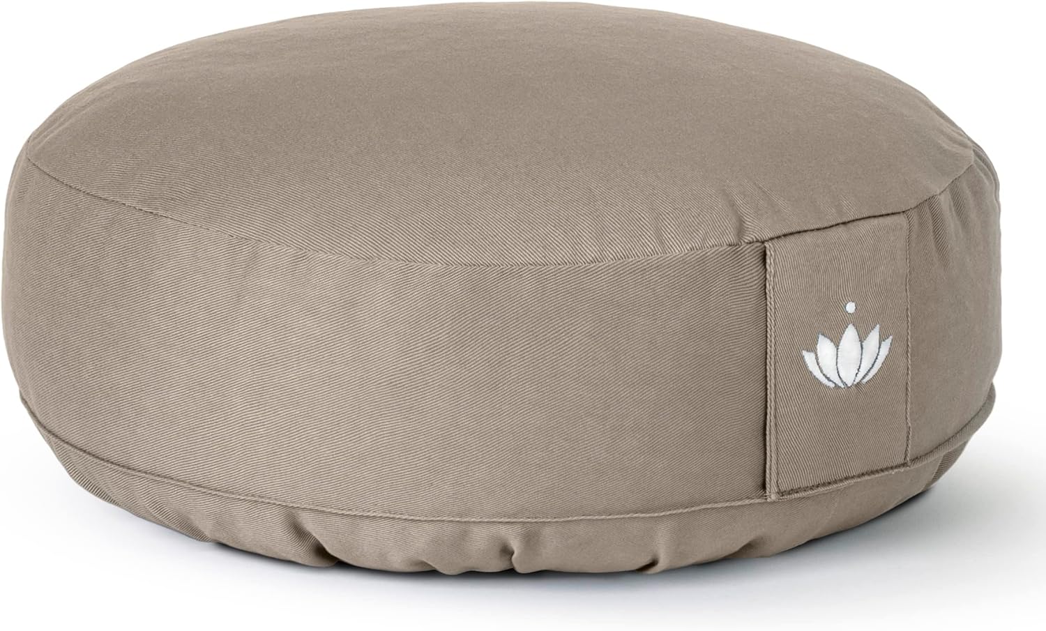 Lotuscrafts Yogakissen, Meditationskissen, extra niedrig – Höhe 10 cm – waschbarer Baumwollbezug – Yogakissen mit Dinkelfüllung – GOTS-zertifiziert – Bild 2