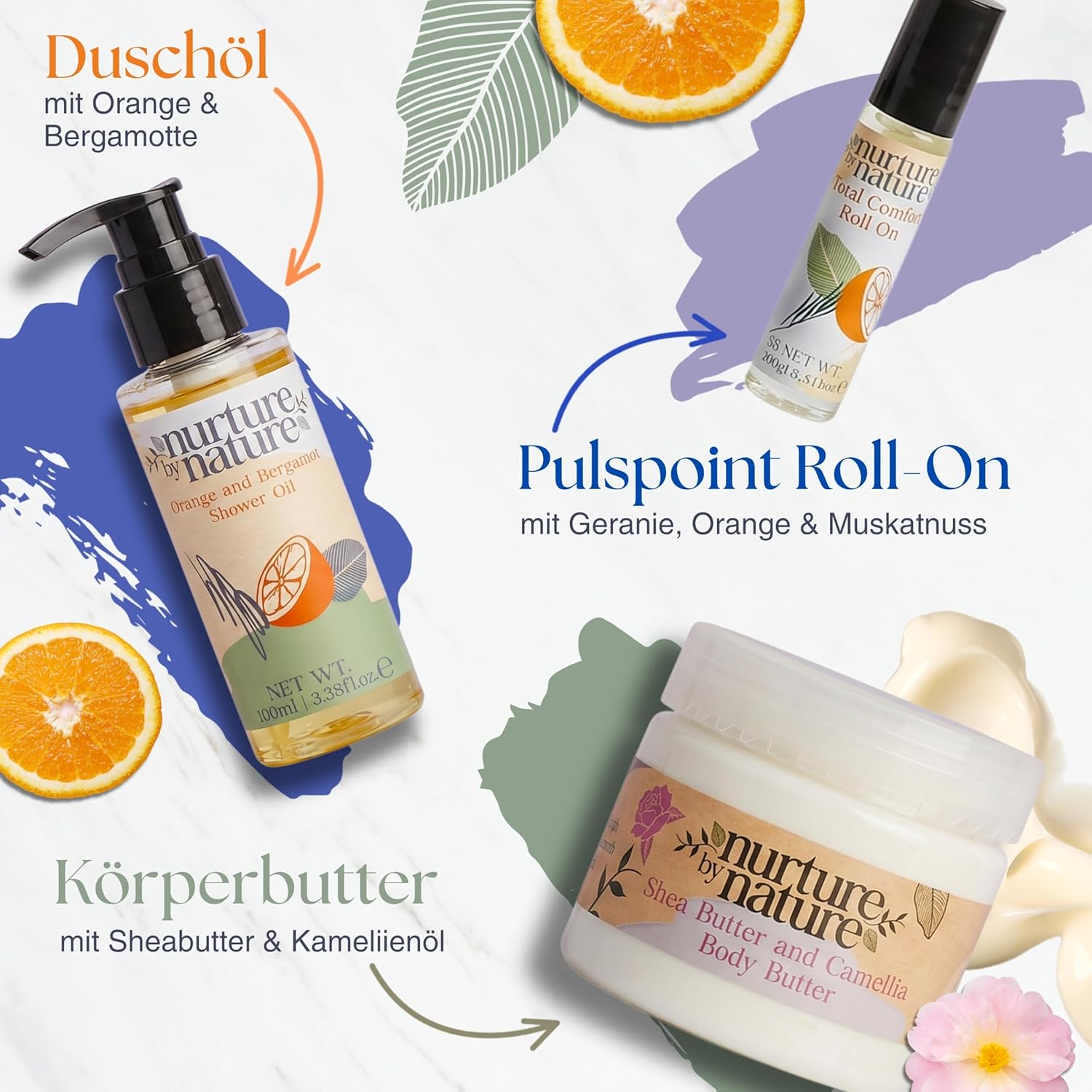 Nurture by Nature Wellness-Geschenkset für Frauen – 6-teiliges Bade- und Beauty-Set mit Körperbutter, Duschöl, Kissenspray, Badesalz und Schlafmaske – ideal für Weihnachten, Muttertag und Geburtstage – Bild 6
