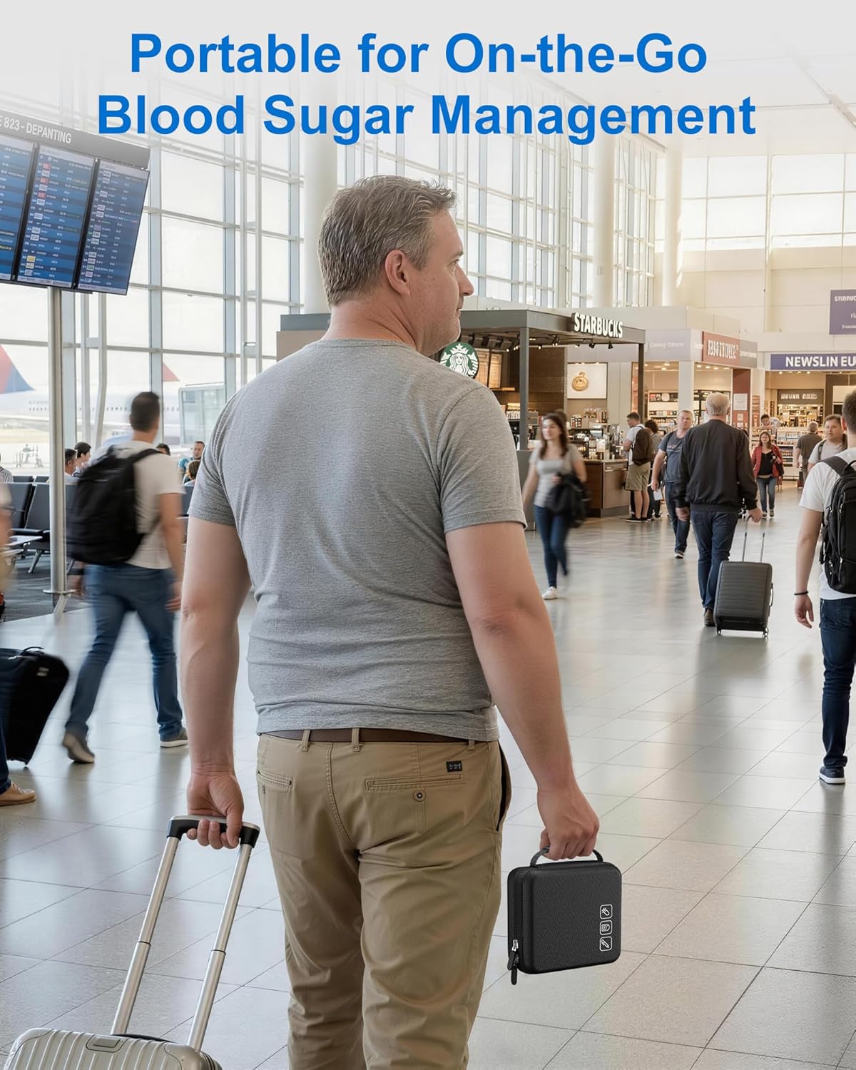 ProCase Insulin-Kühltasche, Insulin-Stift-Hülle für Diabetes-Zubehör, tragbare Tasche für Blutzuckermessgerät, Insulin-Stifte, Teststreifen, Spritzen, Lanzetten, Insulin-Kühler, Schwarz – Bild 6