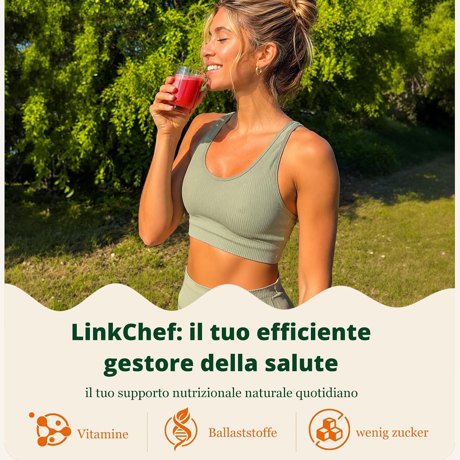 LINKChef Slow Juicer Elektrischer Entsafter | 200 W Kaltentsafter für ganze Früchte und Gemüse | 115 mm große Öffnung | BPA-freier Entsafter mit Blitzreinigung und einfacher Montage | Enthält Saftrezepte | Grün – Bild 2