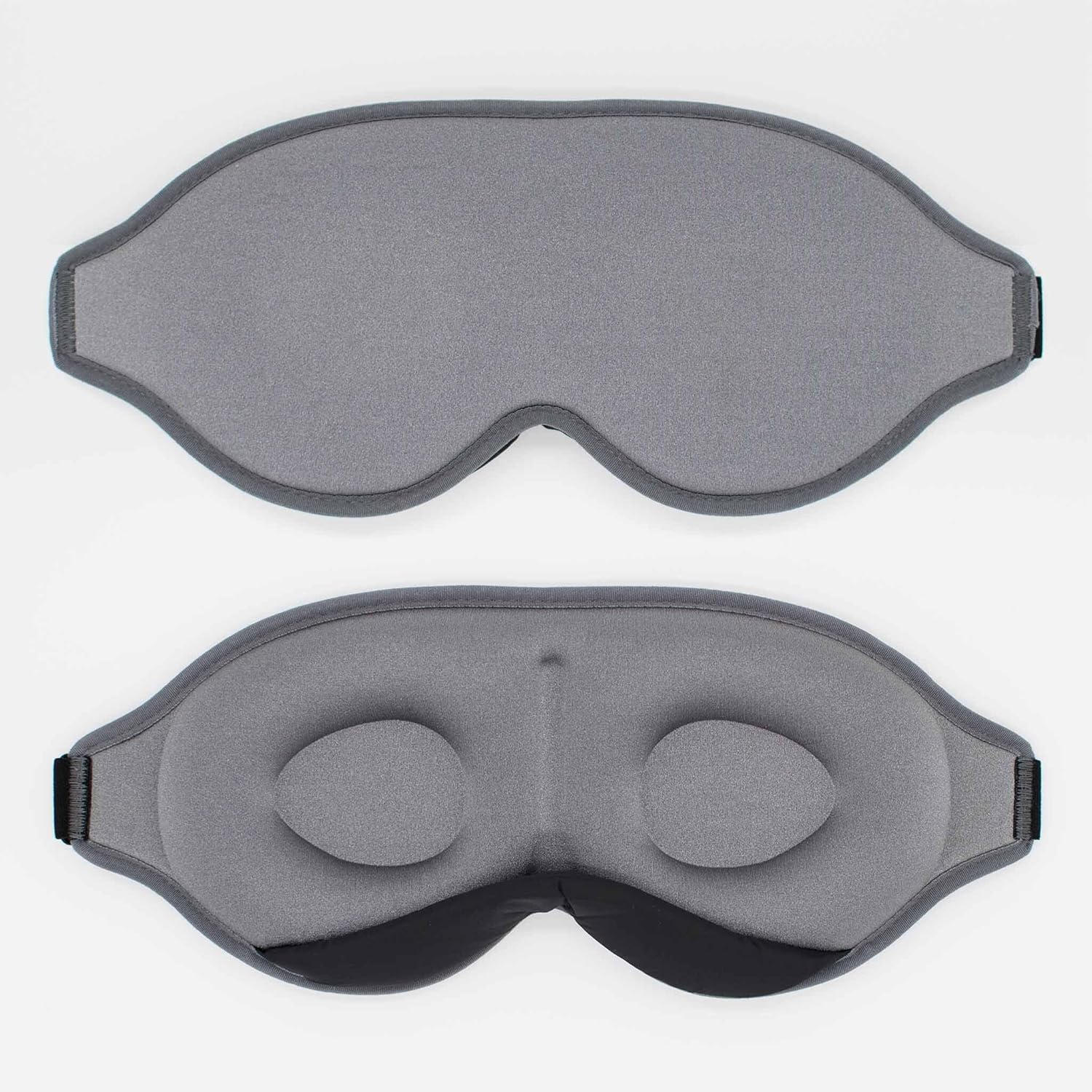 3D-Deluxe-Schlafmaske für Damen und Herren, Seitenschläfer-Augenmaske mit tiefen Augenhöhlen für Wimpern, Augenbinde 100 % dunkel zum Schlafen, bequeme Schlafmaske für Reisen, Grau – Bild 7