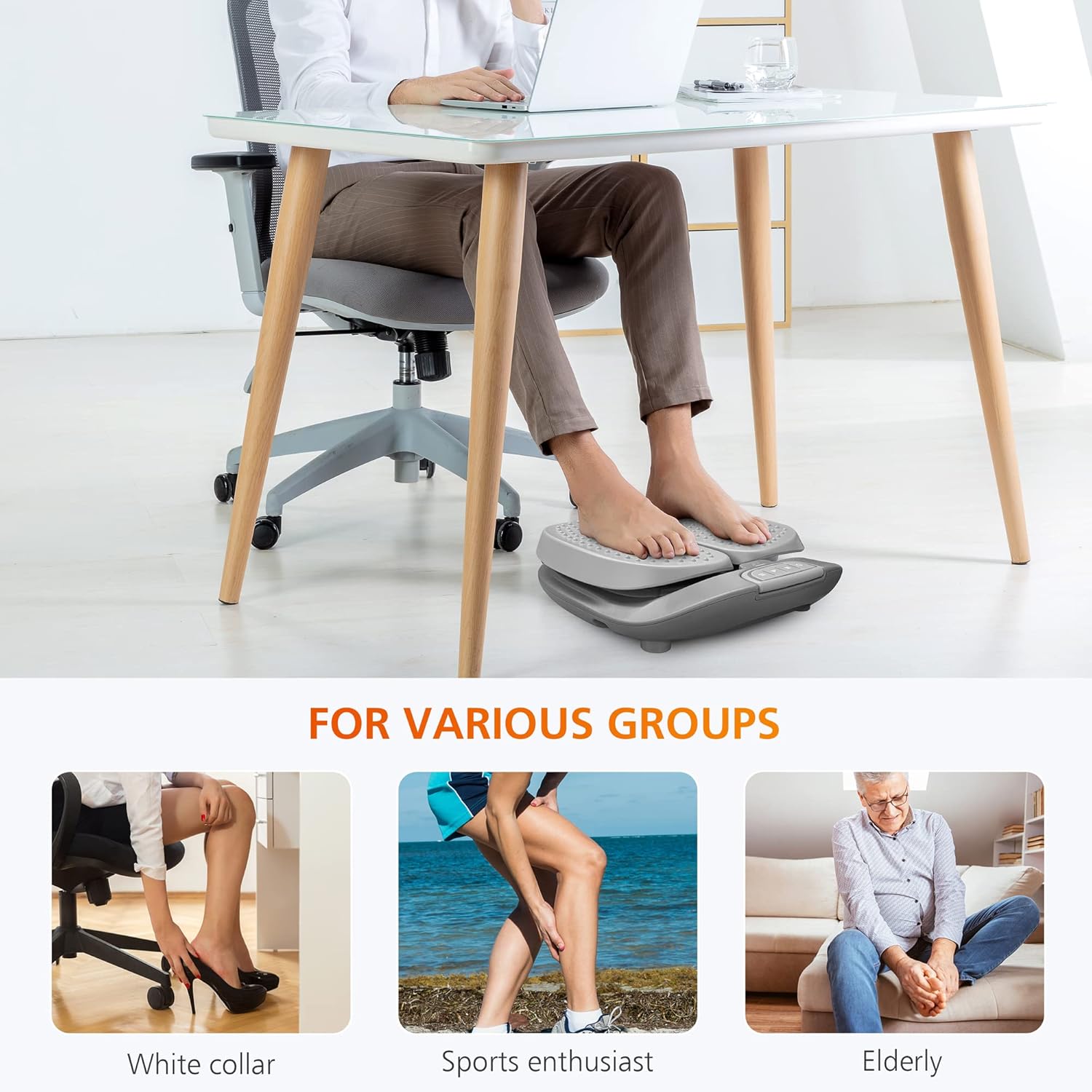 Snailax Shiatsu Fußmassagegerät mit Wärmefunktion, elektrisches Fußmassagegerät mit Vibration, Massagegerät für Fußmassage mit Fernbedienung, Geschenke – Bild 7