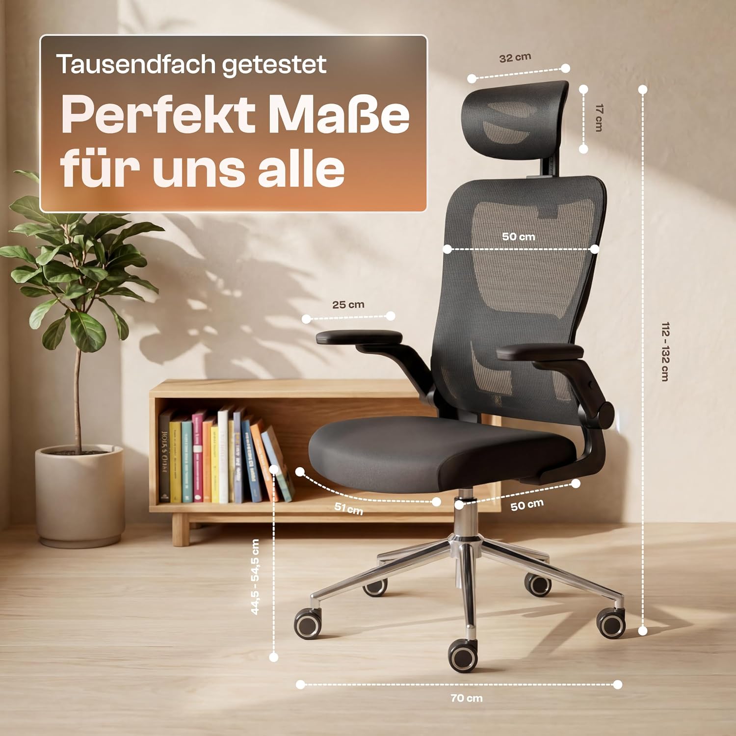Bravo Ergonomischer Bürostuhl (Original) Schreibtischstuhl Ergonomisch mit 8 Komforteinstellungen | Gaming-Stuhl und Drehstuhl für Heim- und Bürobedarf | Bürostuhl und Chefsessel bis 150 kg – Bild 2