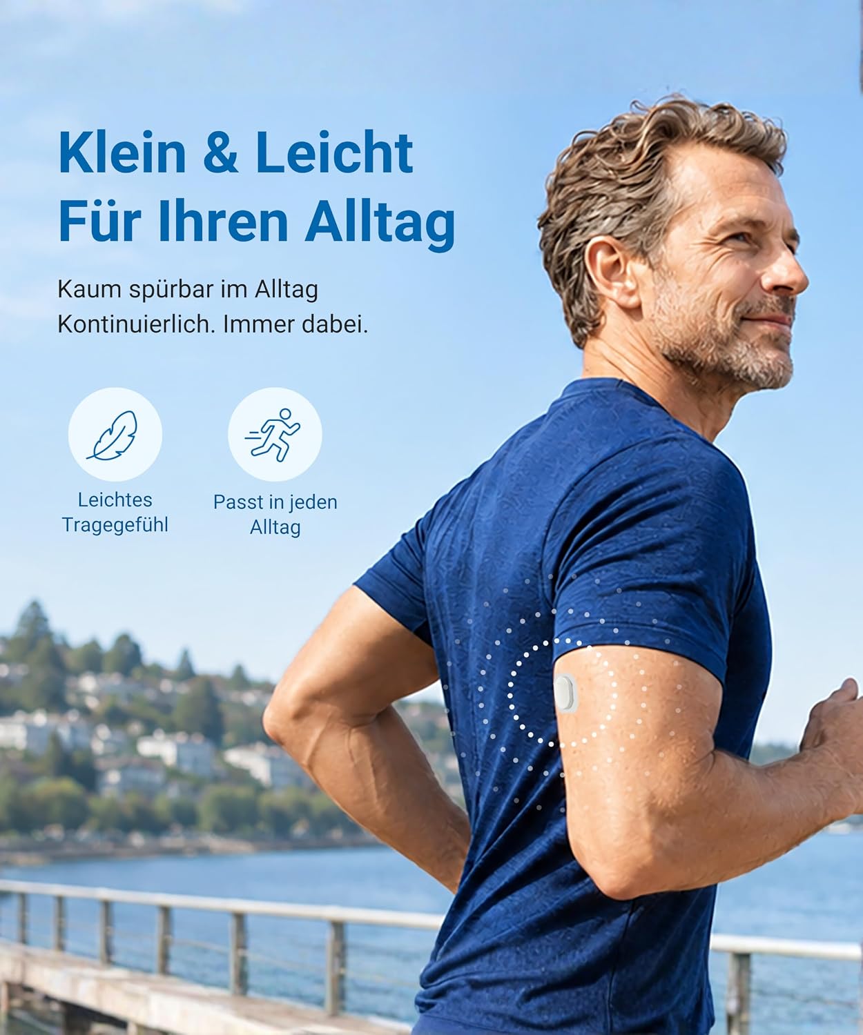 Connect 21 CGM Sensor – Blutzuckermessgerät ohne Stechen | 21 Tage | 8,2 % MARD | IP58 wasserdicht | Bluetooth-App | CE 2797 | 1 Sensor mit Applikator – Bild 2