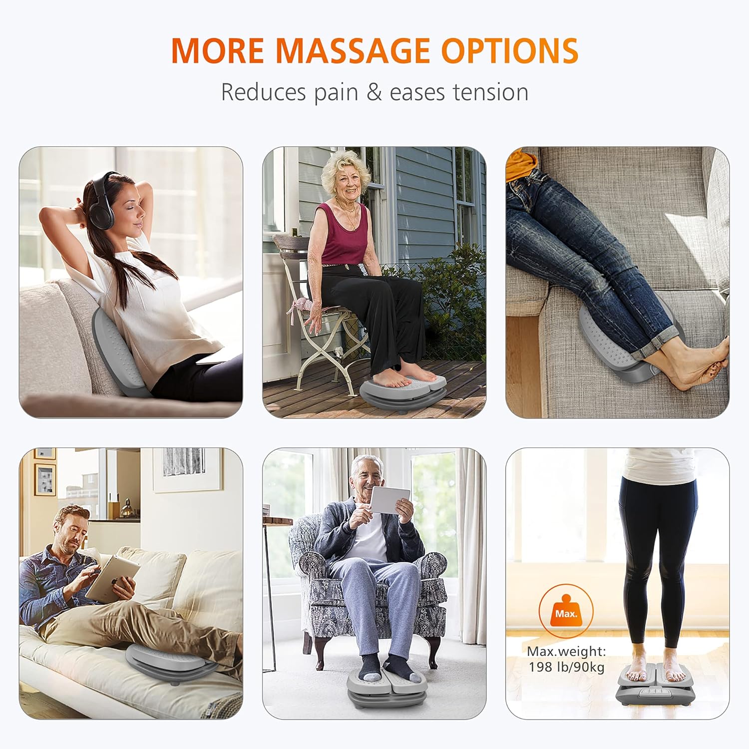 Snailax Shiatsu Fußmassagegerät mit Wärmefunktion, elektrisches Fußmassagegerät mit Vibration, Massagegerät für Fußmassage mit Fernbedienung, Geschenke – Bild 4