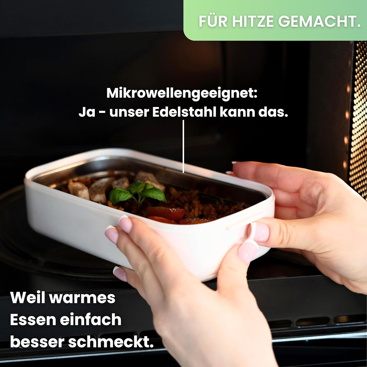 Bento Taylor Lunchbox, 2 Ebenen mit Fächern, Premium-Edelstahl, BPA-freie Lunchbox mit Besteck, ideal für Reisen, Meal Prep Bento Box für Erwachsene, auslaufsicher und mikrowellengeeignet – Bild 6
