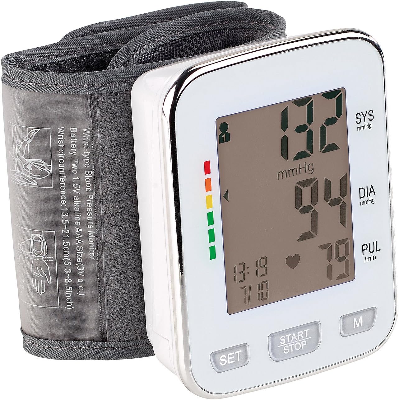 Newgen Medicals Blutdruckmessgerät: Med. Handgelenk-Blutdruckmessgerät, XL-Display, 2x 60 Speicherplätze (Blutdruckmessgerät, Blutdruckmessgerät, Messung)