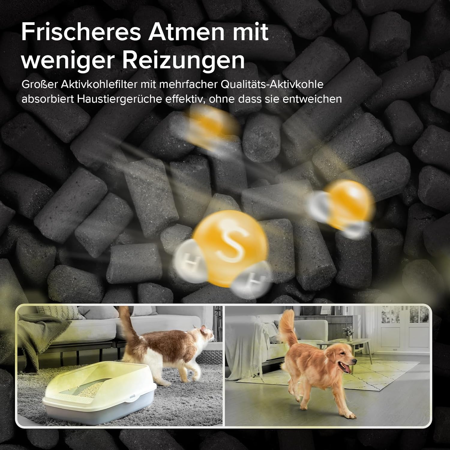 Levoit Vital 100S HEPA-Luftreiniger für Allergiker, CADR 243 m³/h, HEPA- und Aktivkohlefilter, leise, PM2.5-Sensor, App und Alexa, gegen Staub, Pollen, Rauch und Gerüche, bis zu 52 m², Mondweiß – Bild 12