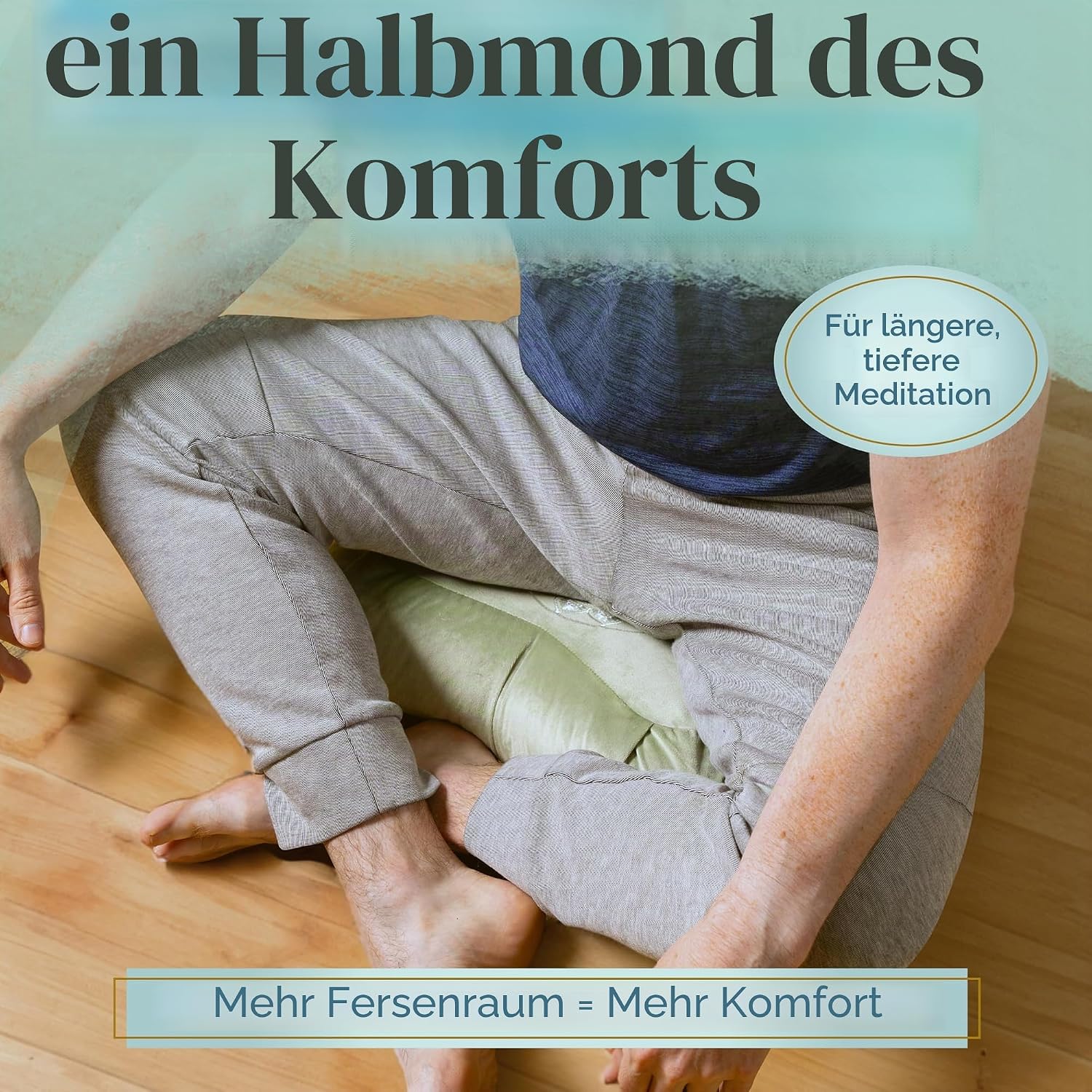 Florensi Meditationskissen (16 x 16 x 5 Zoll), großes Meditationskissen aus Samt, Premium-Yogakissen für Männer und Frauen, Yogakissen, Meditationskissen zum Sitzen auf dem Boden – Bild 2