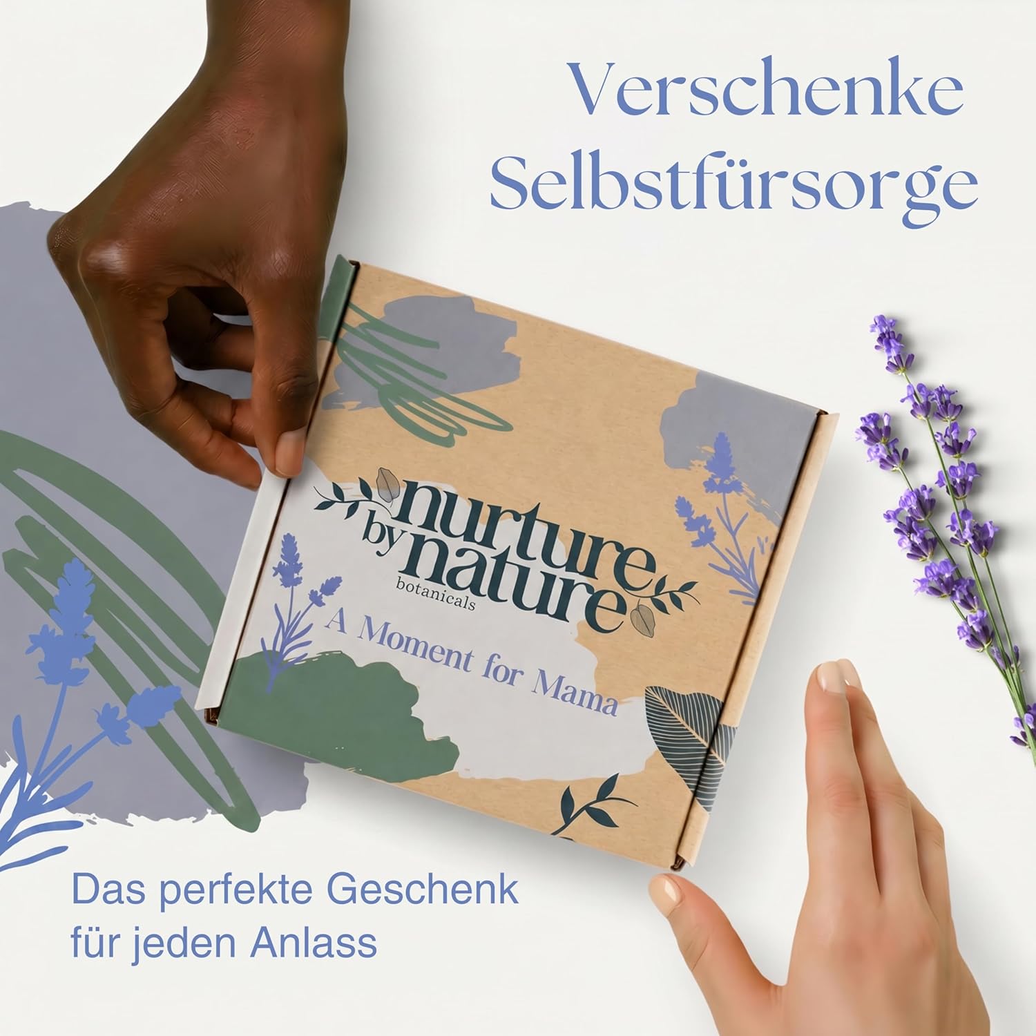 Nurture by Nature Wellness-Geschenkset für Frauen – 6-teiliges Bade- und Beauty-Set mit Körperbutter, Duschöl, Kissenspray, Badesalz und Schlafmaske – ideal für Weihnachten, Muttertag und Geburtstage – Bild 2