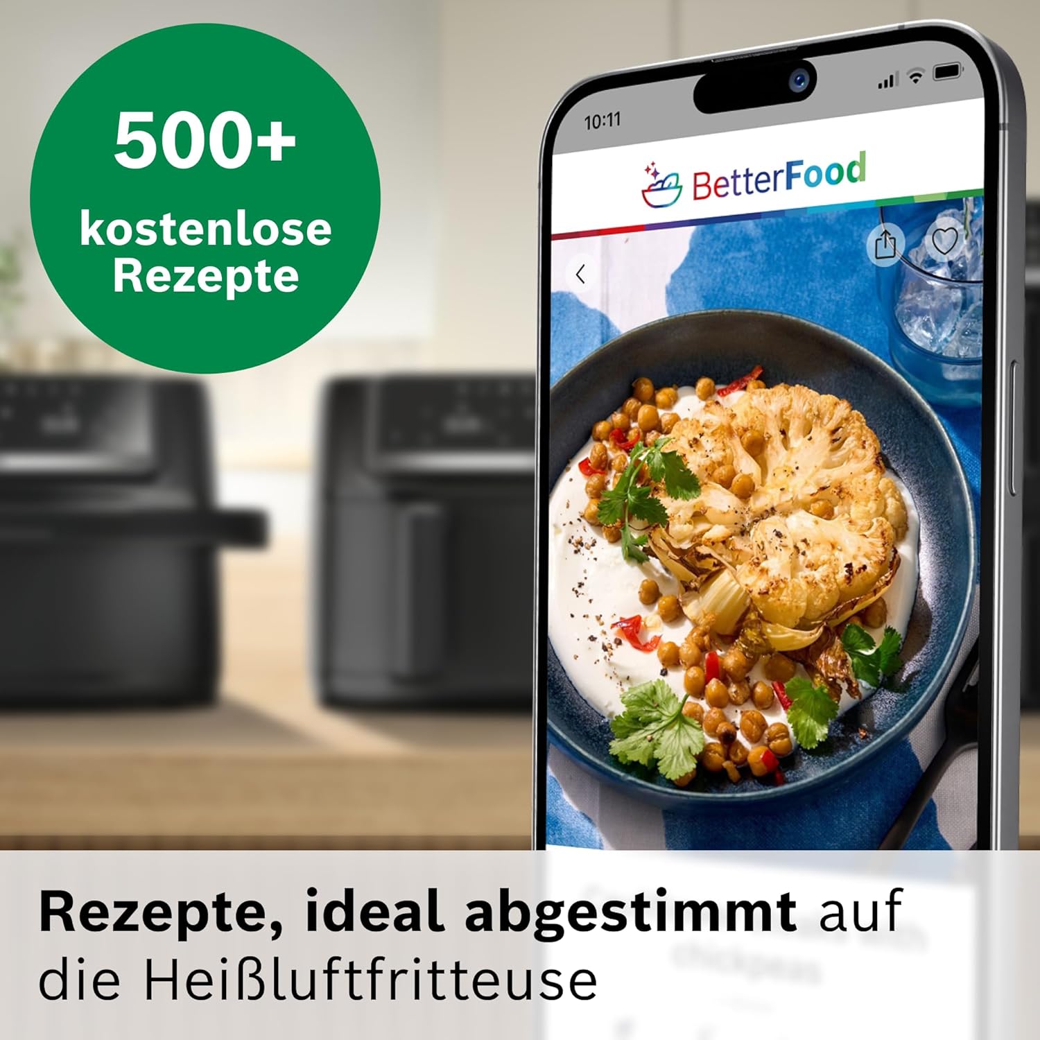 Bosch Serie 6 XXL Heißluftfritteuse, 12 L Doppelkammer, platzsparend, 6 Programme, PFAS-frei, Schwarz, AirFryer Serie 6, MAFD661B0 – Bild 11