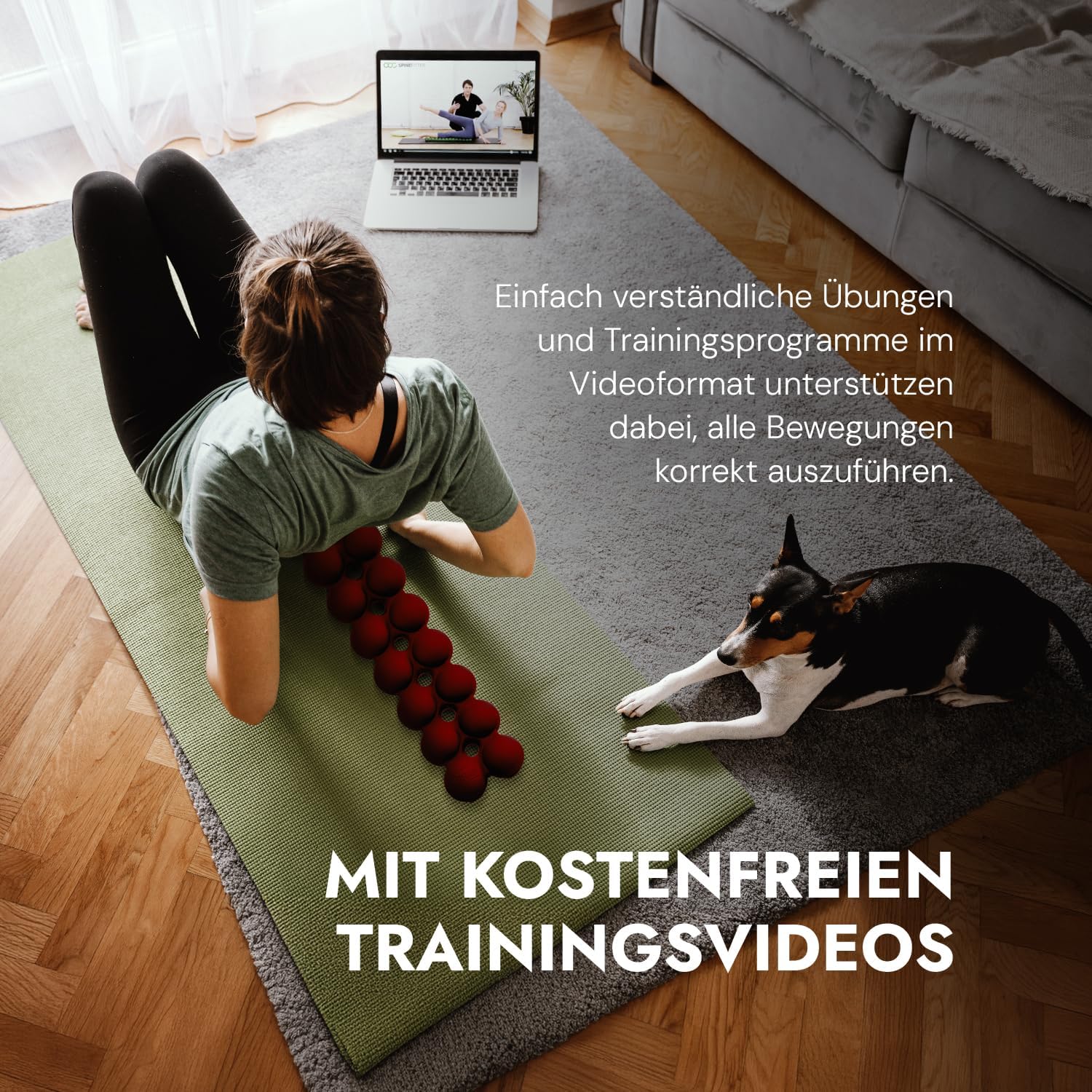 Spinefitter von Sissel Red | Massagegerät für Rücken & Gleichgewicht | Rückentrainer löst Verspannungen und Blockaden | Ideal für Pilates und Yoga | Zur Entspannung der Wirbelsäule | Für Zuhause und Praxis – Bild 4