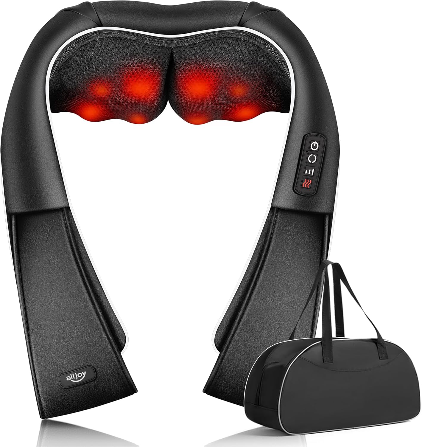 Nackenmassagegerät mit Wärme, 3D-Nackenmassagegerät, Shiatsu-Massagegerät für Rücken, Schulter, Weihnachtsgeschenke für Papa, Mama, Rückenmassagegerät für Damen und Herren