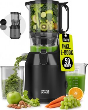 Lebenslang Slow Juicer mit Rezeptbu...