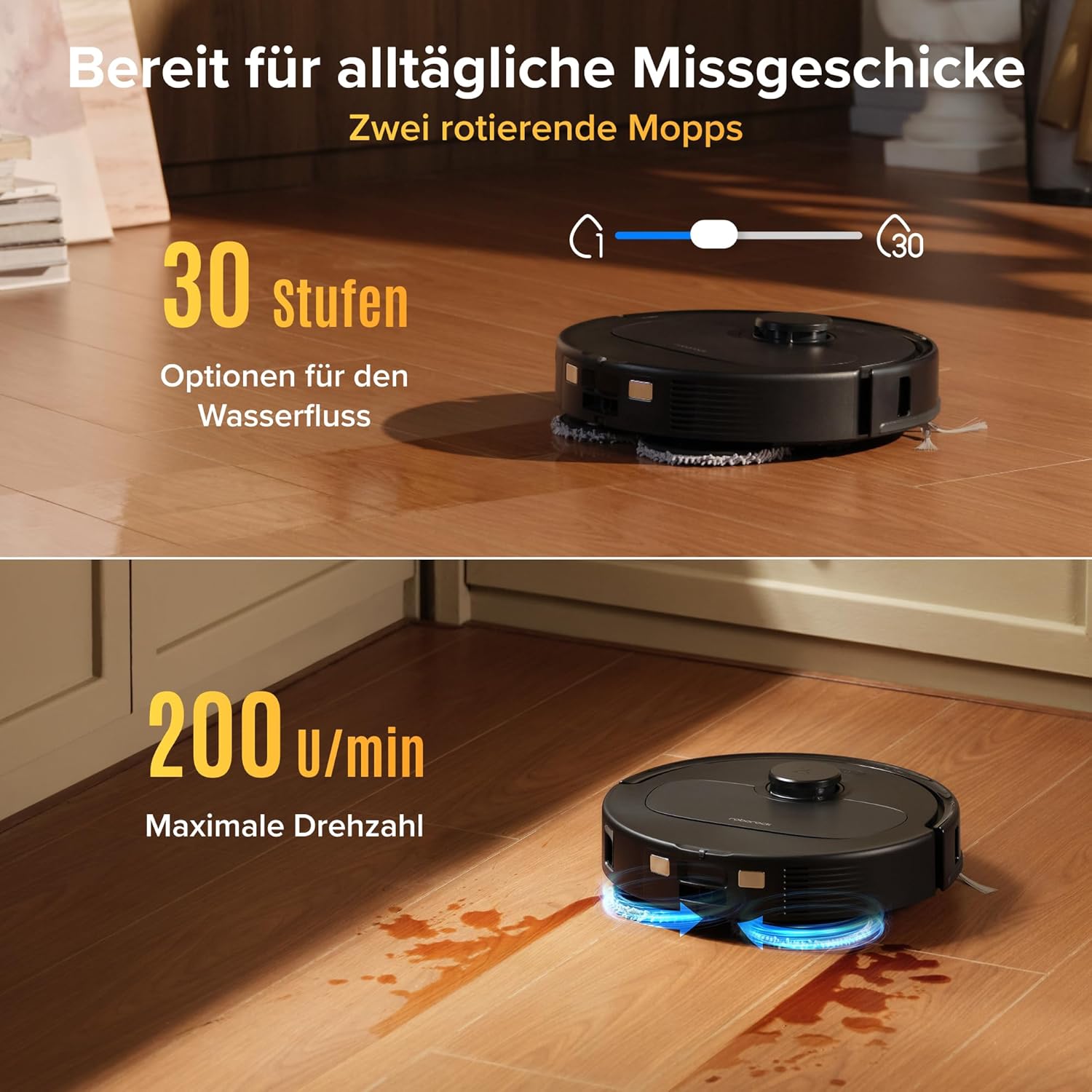roborock Qrevo S Pro Set Roboterstaubsauger mit Wischfunktion, verbessert von QV 35A, 18.500 Pa Saugleistung, 75°C Heißwasser-Moppreinigung, Anti-Tangle-System, Hindernisvermeidung, All-in-One-Dock – Bild 5