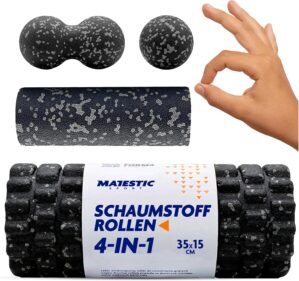 Faszienrolle 4-in-1-Set mit 3D-Text...