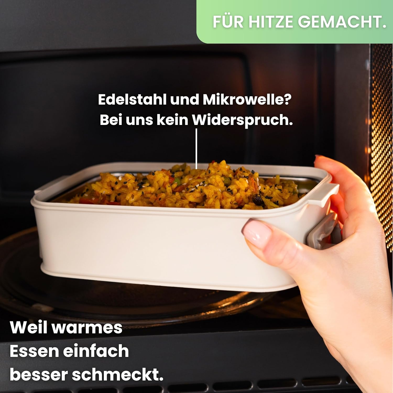 Bento Robin Lunchbox 2700 ml, 3 Ebenen mit Besteck und Fächern, Premium-Edelstahldose, BPA-frei, große Lunchbox, Meal Prep Bento Box für Erwachsene, auslaufsicher und mikrowellengeeignet – Bild 6