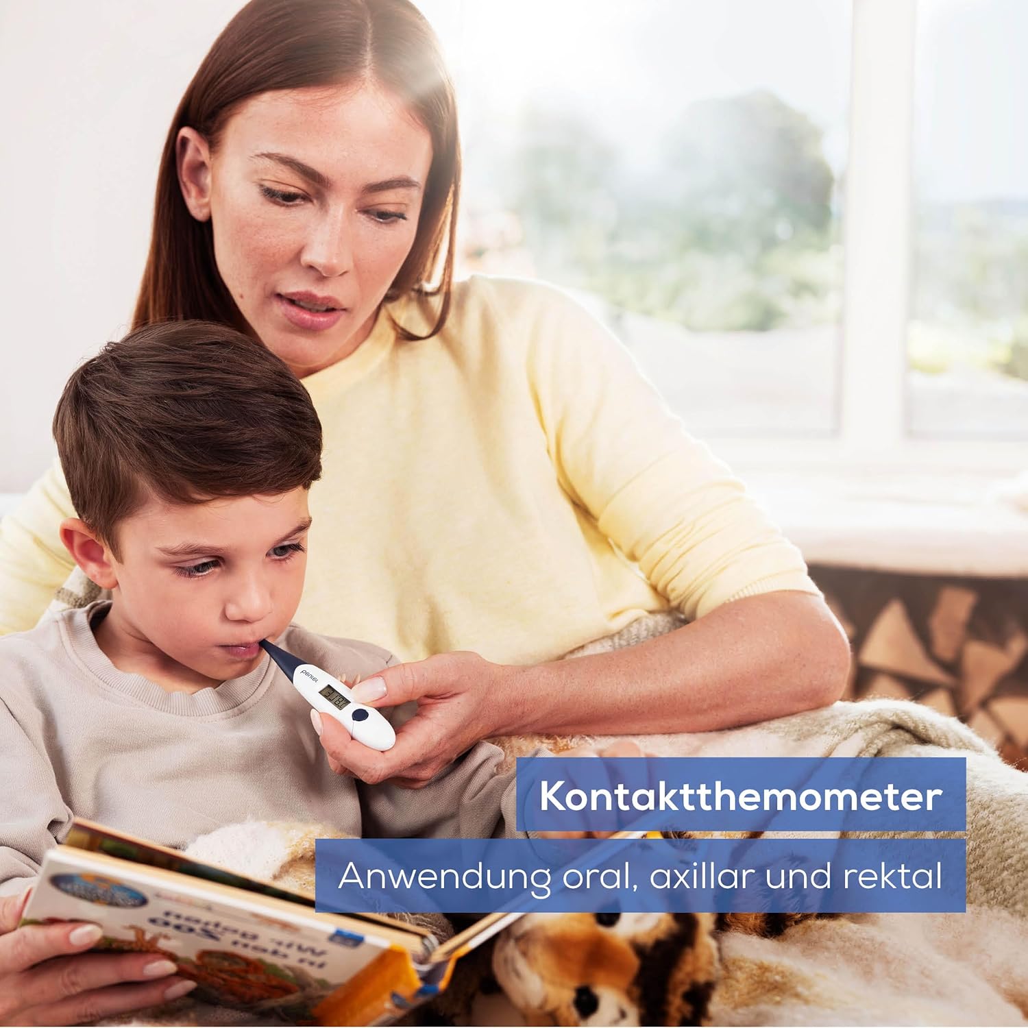 Beurer FT 17 Digitales Fieberthermometer mit flexibler Spitze für orale, rektale und axilläre Messung, Ergebnis in 10 Sekunden, Fieberanzeige für Babys, Kinder und Erwachsene, blau/weiß – Bild 5