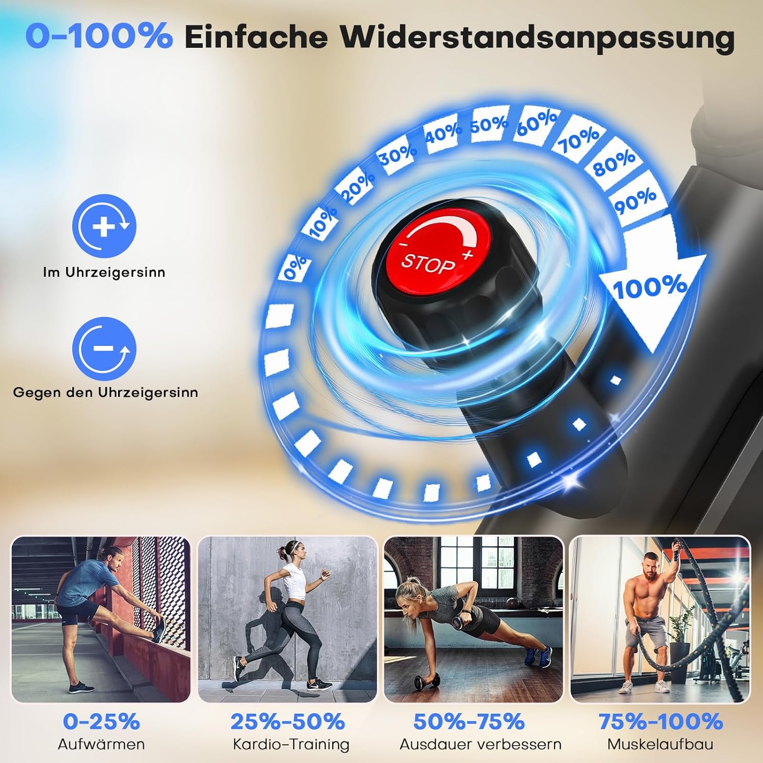 (UPGRADE) Heimtrainer Fahrrad mit APP, CHAOKE Hometrainer Fahrrad, Leises, Stufenlos einstellbares Magnetsystem, Ergometer Heimtrainer mit LCD-Display, Indoor Fitnessbike für Zuhause, Bis 150KG – Bild 3