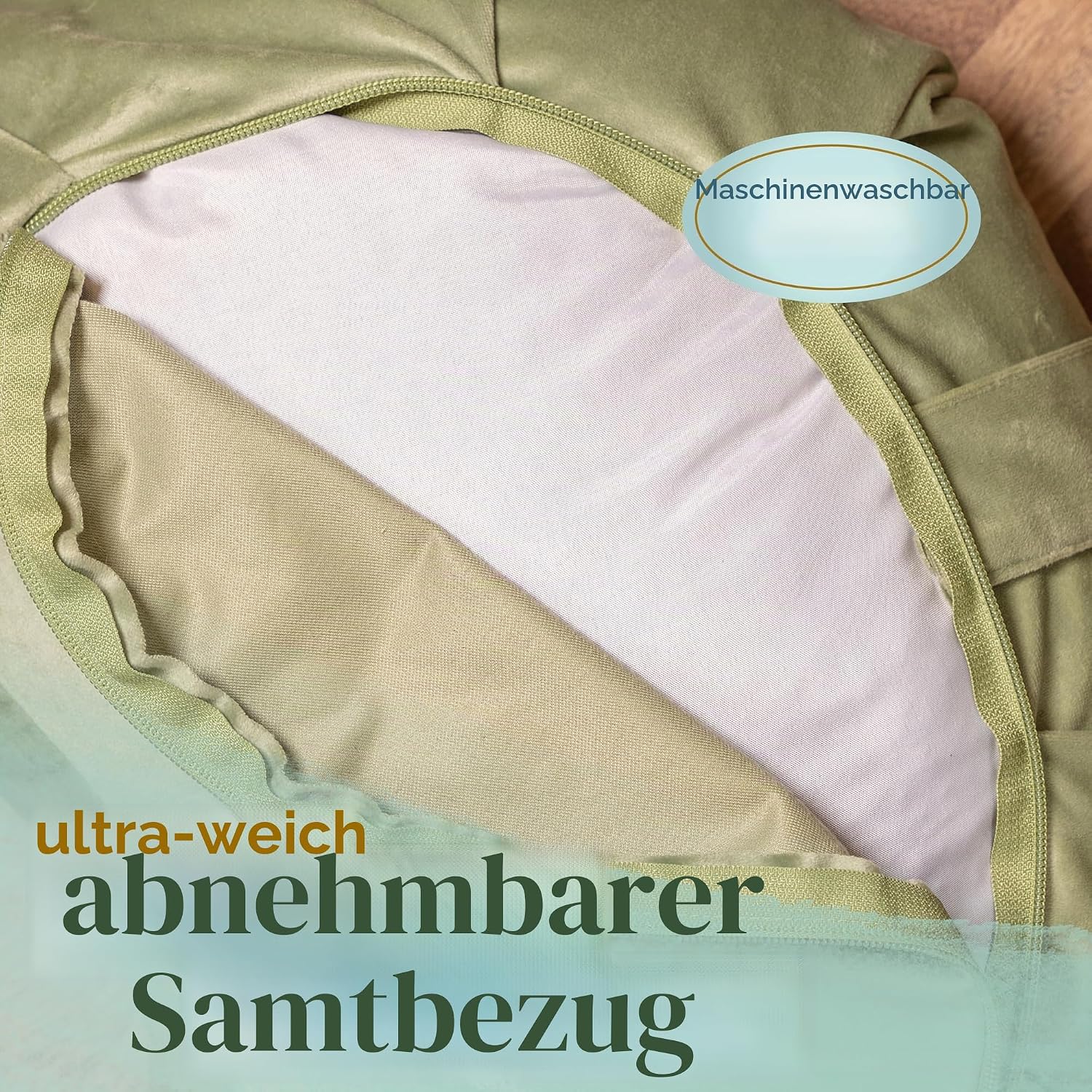 Florensi Meditationskissen (16 x 16 x 5 Zoll), großes Meditationskissen aus Samt, Premium-Yogakissen für Männer und Frauen, Yogakissen, Meditationskissen zum Sitzen auf dem Boden – Bild 4
