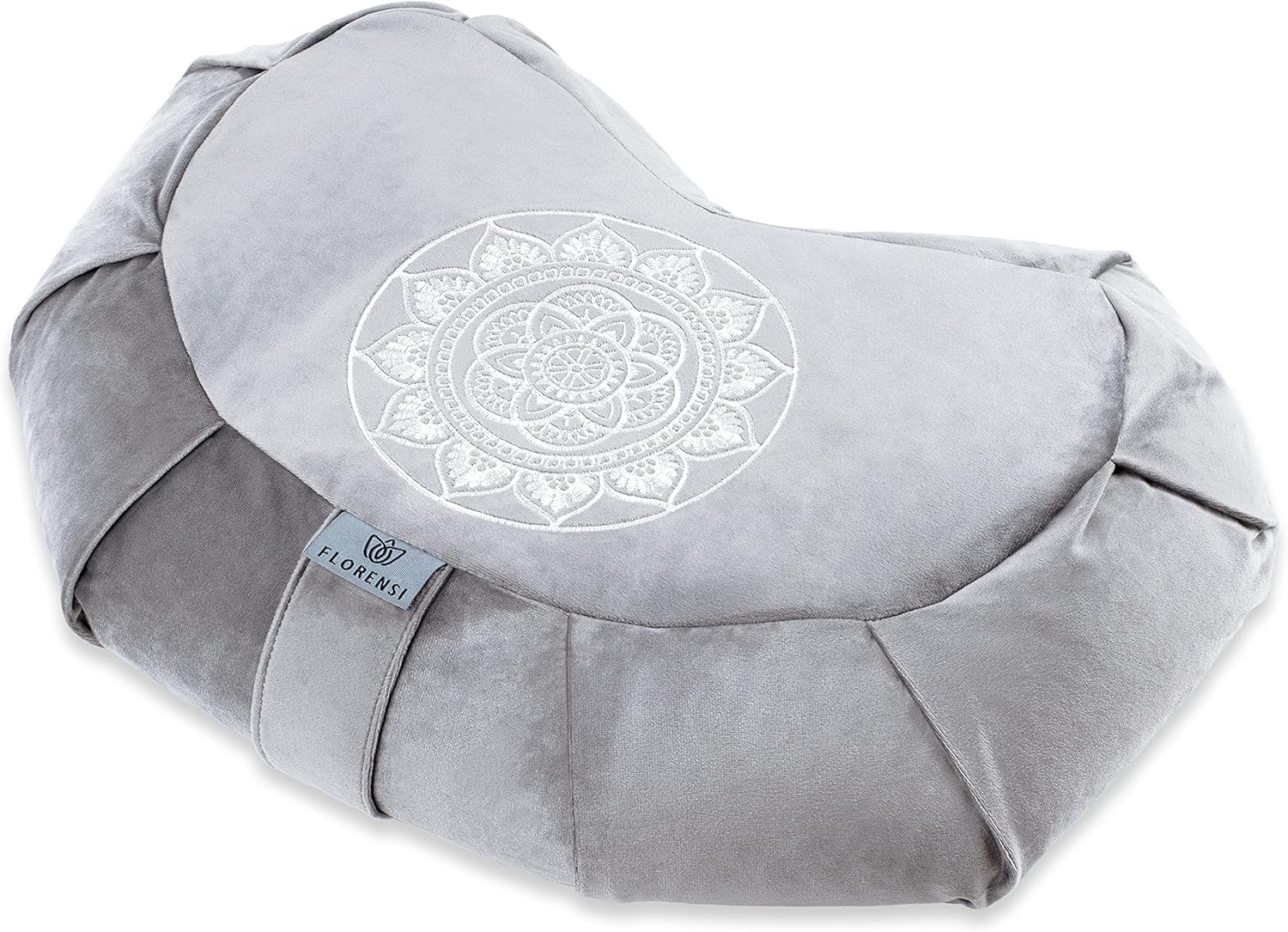 Florensi Meditationskissen (16 x 16 x 5 Zoll), großes Meditationskissen aus Samt, Premium-Yogakissen für Männer und Frauen, Yogakissen, Meditationskissen zum Sitzen auf dem Boden
