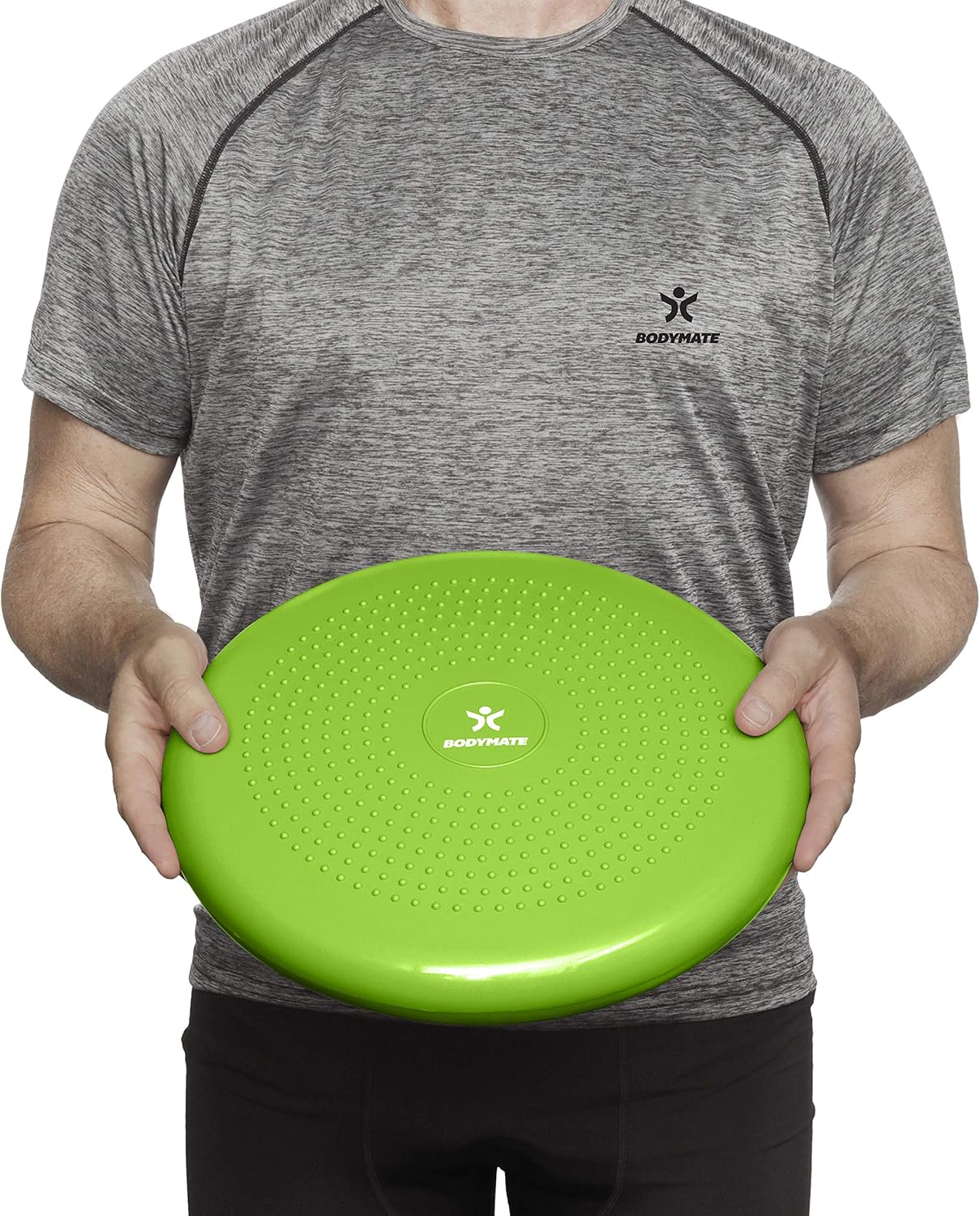 Bodymate Ballsitzkissen inkl. Pumpe, verschiedene Farben, 34 cm Durchmesser, Balancekissen, Luftkissen, Balancepad, Noppenkissen, für Rumpf-, Fitness-, Rehabilitations-, Koordinations- und Rückentraining – Bild 3