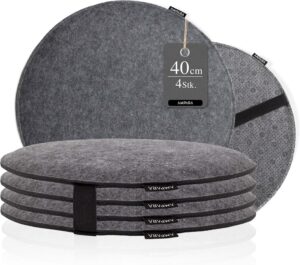 Set mit 4 eleganten Stuhlkissen, ru...