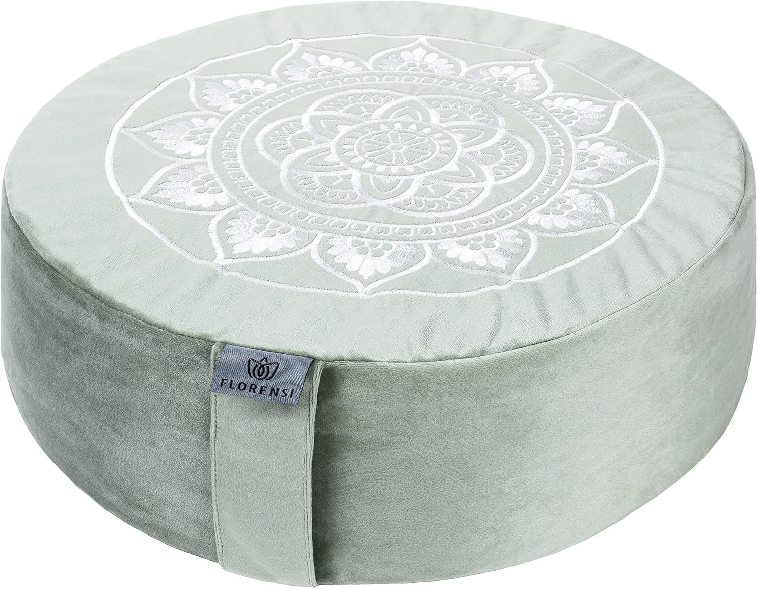 Florensi Meditationskissen (16 x 16 x 5 Zoll), großes Meditationskissen aus Samt, Premium-Yogakissen für Männer und Frauen, Yogakissen, Meditationskissen zum Sitzen auf dem Boden