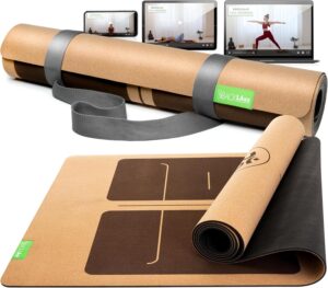 BACKLAXX ® Yogamatte Kork mit Natu...