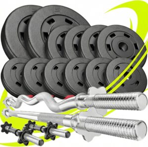 Hop-Sport Hantelset 45 kg, 1 x Lang...