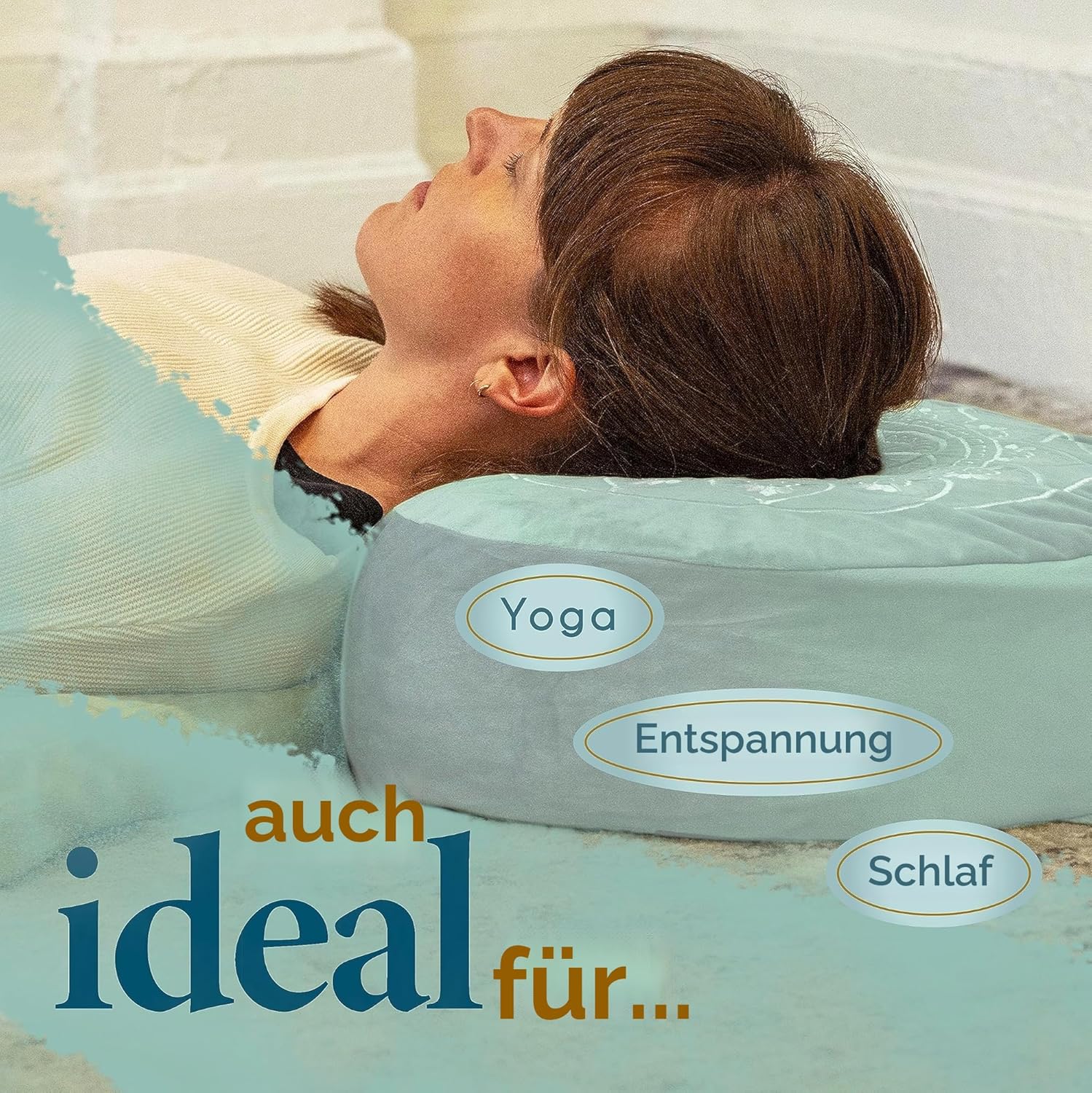 Florensi Meditationskissen (16 x 16 x 5 Zoll), großes Meditationskissen aus Samt, Premium-Yogakissen für Männer und Frauen, Yogakissen, Meditationskissen zum Sitzen auf dem Boden – Bild 8
