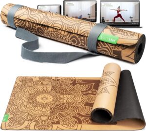 BACKLAXX ® Yogamatte Kork mit Natu...