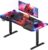 HLONONE Höhenverstellbarer Schreibtisch 120 x 60 cm, Gaming-Tisch mit LED, elektrischer Schreibtisch, Stehsitztisch mit Kohlefaseroberfläche, elektrischer Computertisch mit Funktionsspeicher, Schwarz
