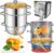 KARL HAUSMANN Dampfentsafter 5L Edelstahl – Entsafter-Kocher für Induktion, Gas und alle Herdarten | Saft aus Obst und Gemüse, BPA-frei, mit Schlauch, spülmaschinenfest