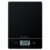 NUTRI FIT Digitale Küchenwaage aus gehärtetem Glas, Lebensmittelwaage zum Kochen und Backen, Kapazität 5 kg/11 lbs, klares LCD-Display, lbs: oz/g fl’oz/ml (Schwarz)