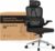 FLEXISPOT Ergonomischer Bürostuhl, Schreibtischstuhl mit 2D-Kopfstütze, klappbaren Armlehnen & dynamischer Lordosenstütze, Stuhl mit 120°-Wippfunktion für Home Office, Arbeitszimmer, Büro (Schwarz)