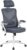 Yaheetech Ergonomischer Bürostuhl, Schreibtischstuhl mit klappbaren Armlehnen, Drehstuhl mit Rückenlehne und verstellbarer Kopfstütze, Chefsessel, Wippfunktion, maximale Belastung 136 kg, Weiß/Grau